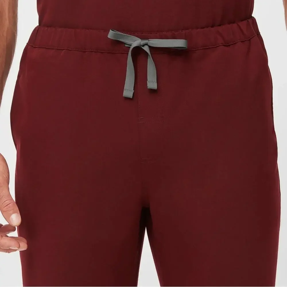 FIGS Men's Pisco Basic Drawstring Scrub Pants In Burgundy‎ Maroon Size XL Doctor